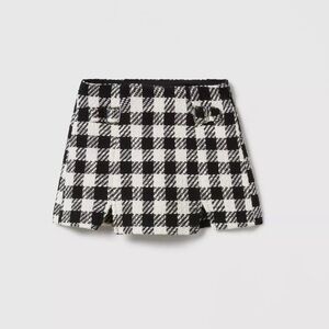 Black and White Checkered Skort